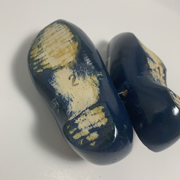 Skinwood Wooden Clogs Kids Size 5.5 Blue Made in Holland - Picture 4 of 10